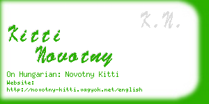 kitti novotny business card